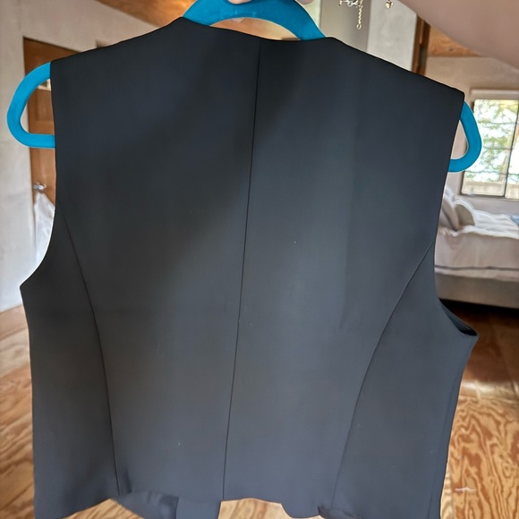NWOT Zara Black Tailored Waistcoat Vest Size Medium - Picture 3 of 5